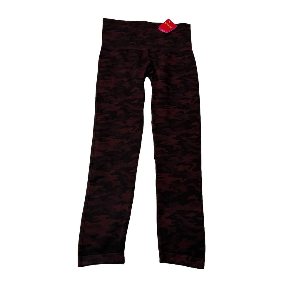 Spanx Look At Me Now Leggings 3X Red Camo Shaping Tummy Control Seamless NWT‎